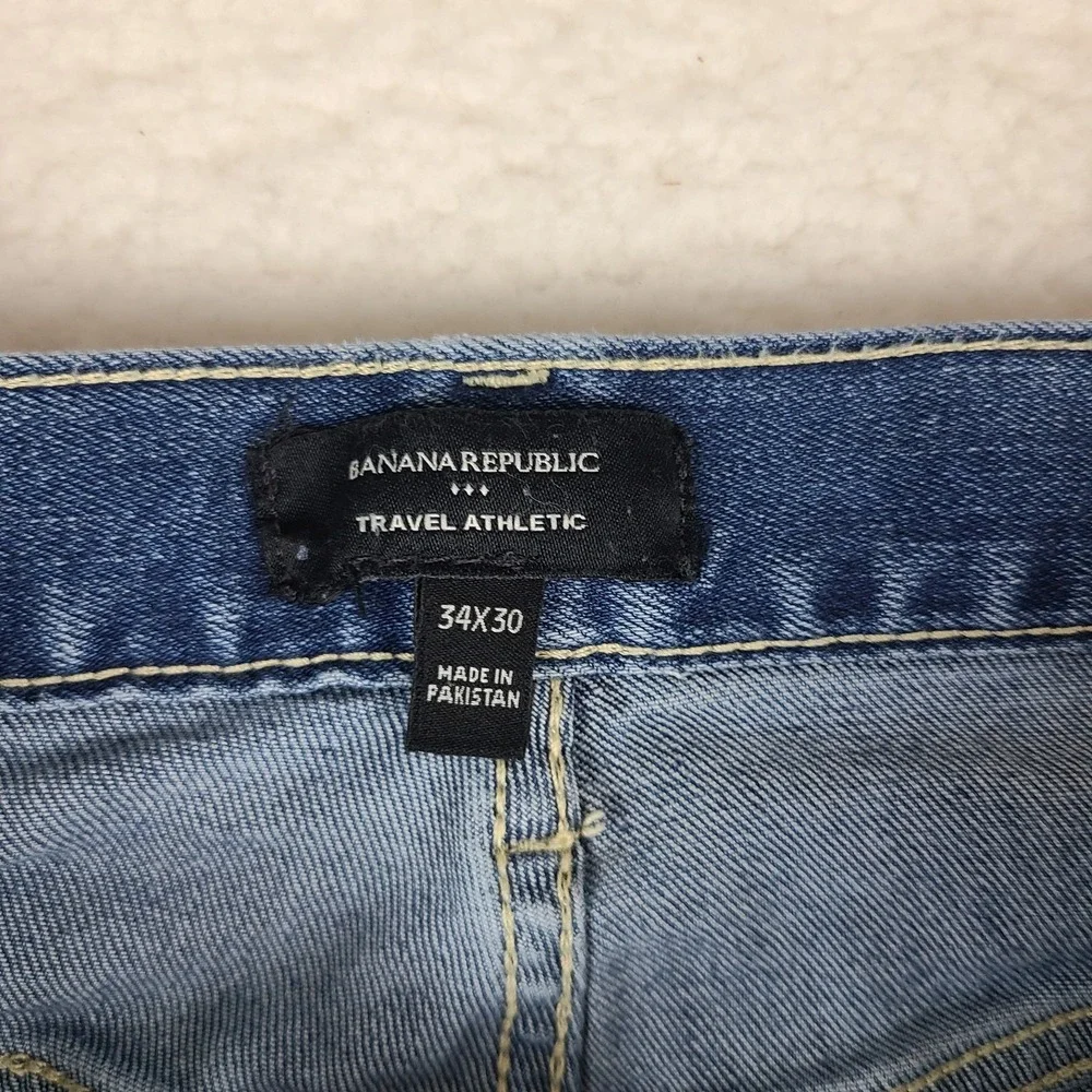 Banana Republic Jeans Mens 34x30 Blue‎ Travel Athletic Medium Wash Denim
